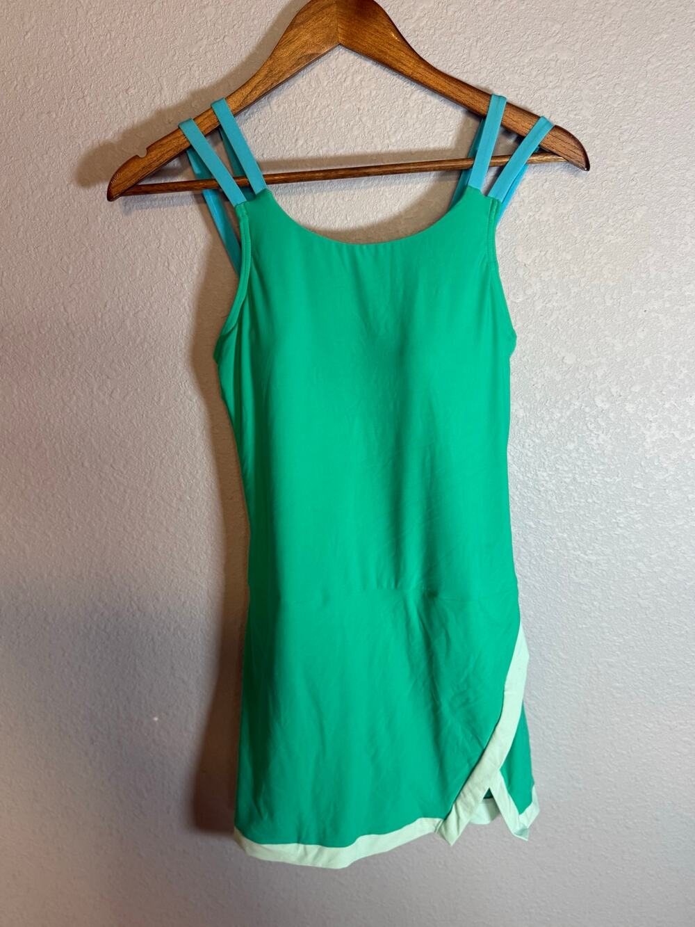 Lands' End green colorblock swim dress Size 4